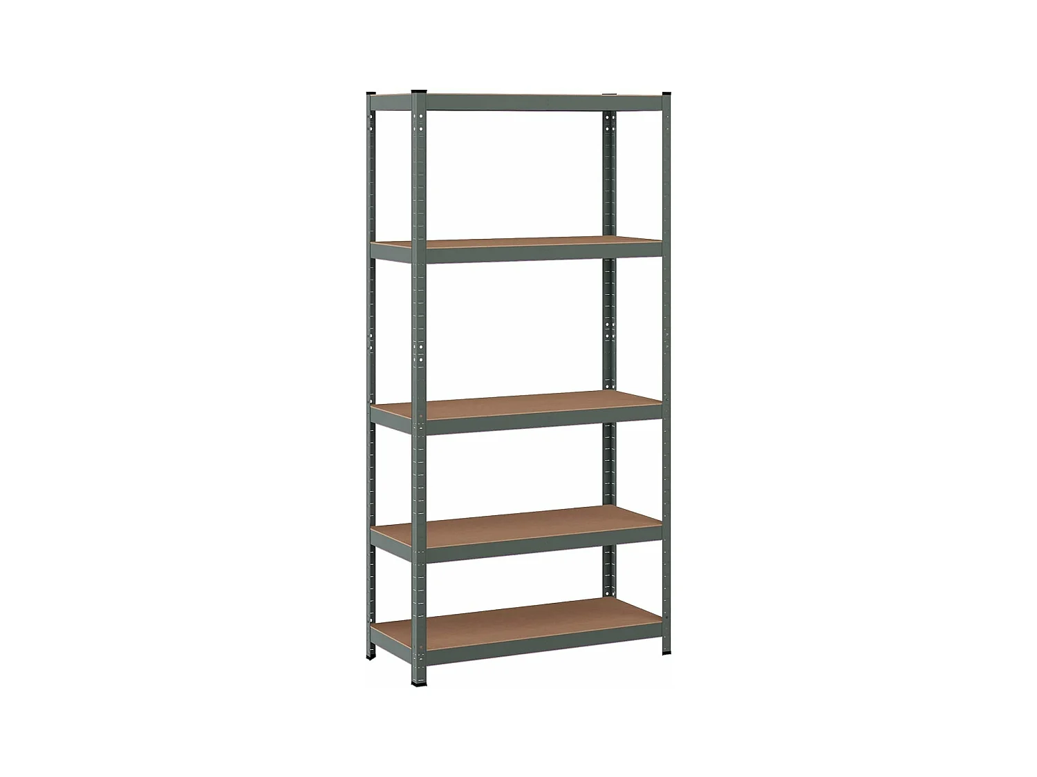 Étagère de rangement à 5 niveaux 46 x 91 x 183 cm, charge lourde totale 1325 kg (gris)