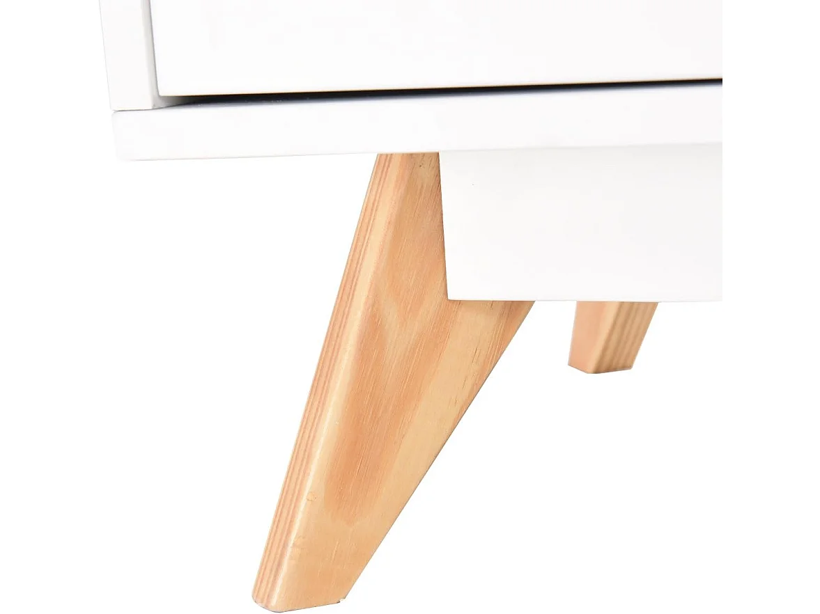 Banc TV 2 Compartiments 2 Placards, Console TV Moderne Centre de Divertissement Rangement 2 Étagères 2 Armoires Trous de Gestion Jusqu'à 60 pouces 140 x 40 x 48 cm