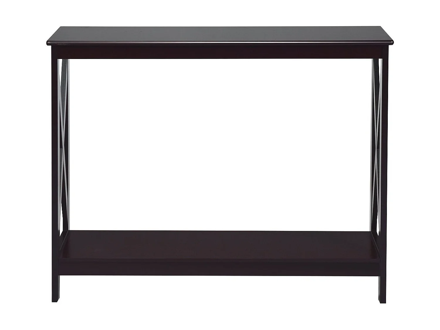 Table console/table d'appoint industrielle à 2 niveaux, 100 x 30 x 80 cm, marron