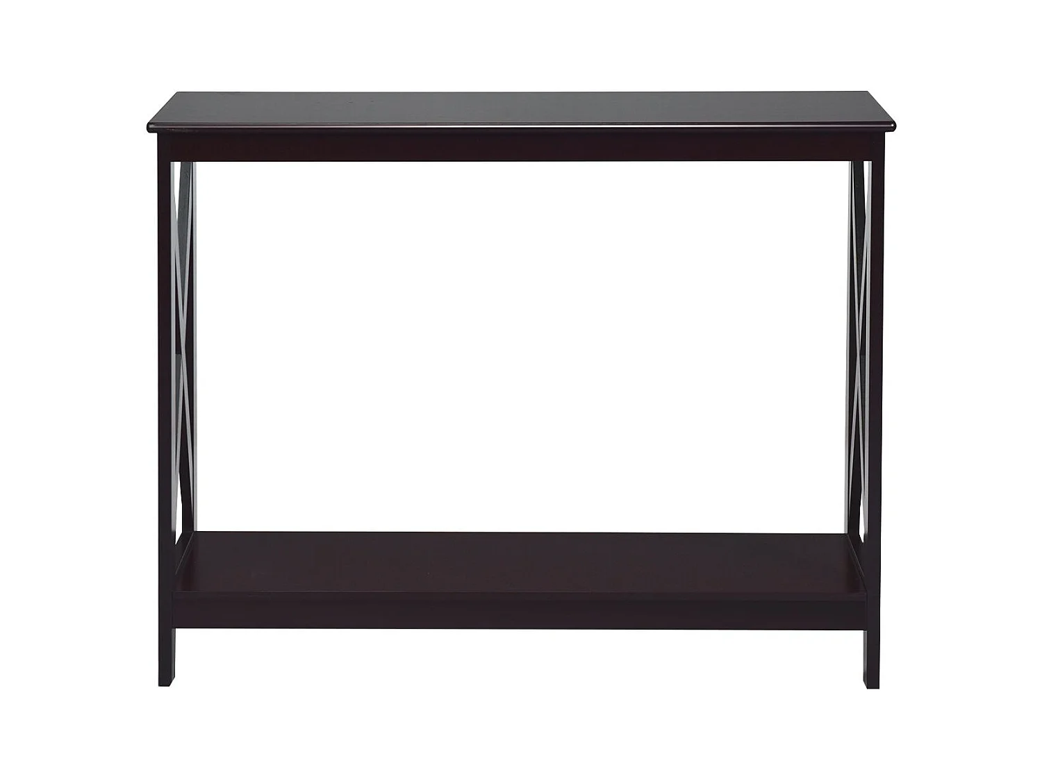 Table console/table d'appoint industrielle à 2 niveaux, 100 x 30 x 80 cm, marron