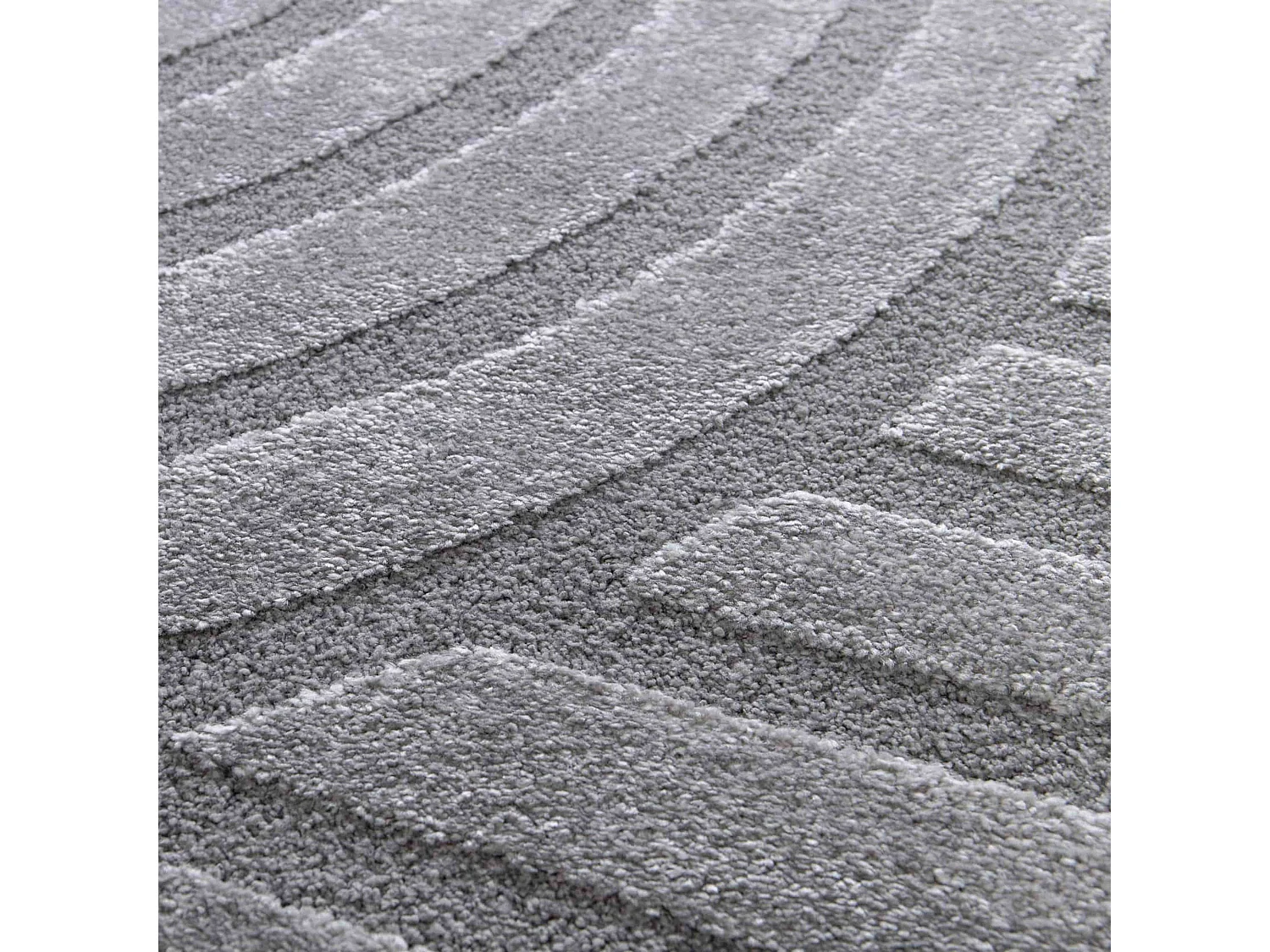 Tapis rectangulaire à poils ras motif contemporain gris 160 x 230 cm