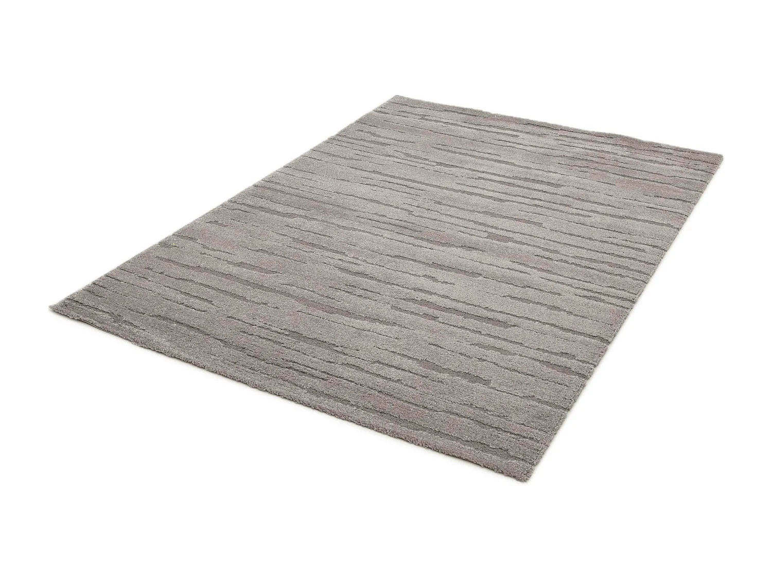 Tapis rectangulaire à poils ras motif uni gris 160 x 230 cm