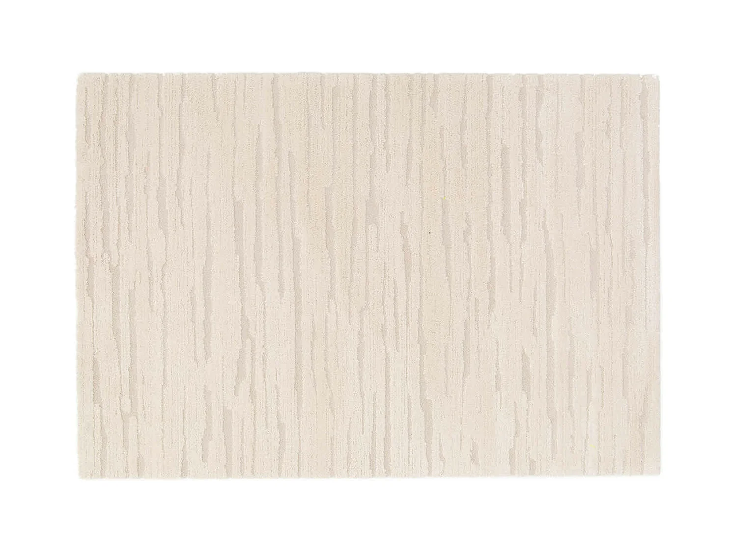 Tapis rectangulaire à poils ras motif uni écru 160 x 230 cm