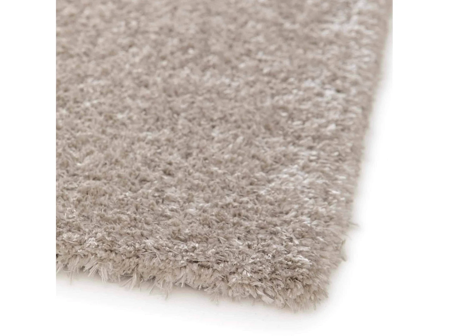 Tapis rectangulaire à poils longs motif ondulé taupe 160 x 230 cm