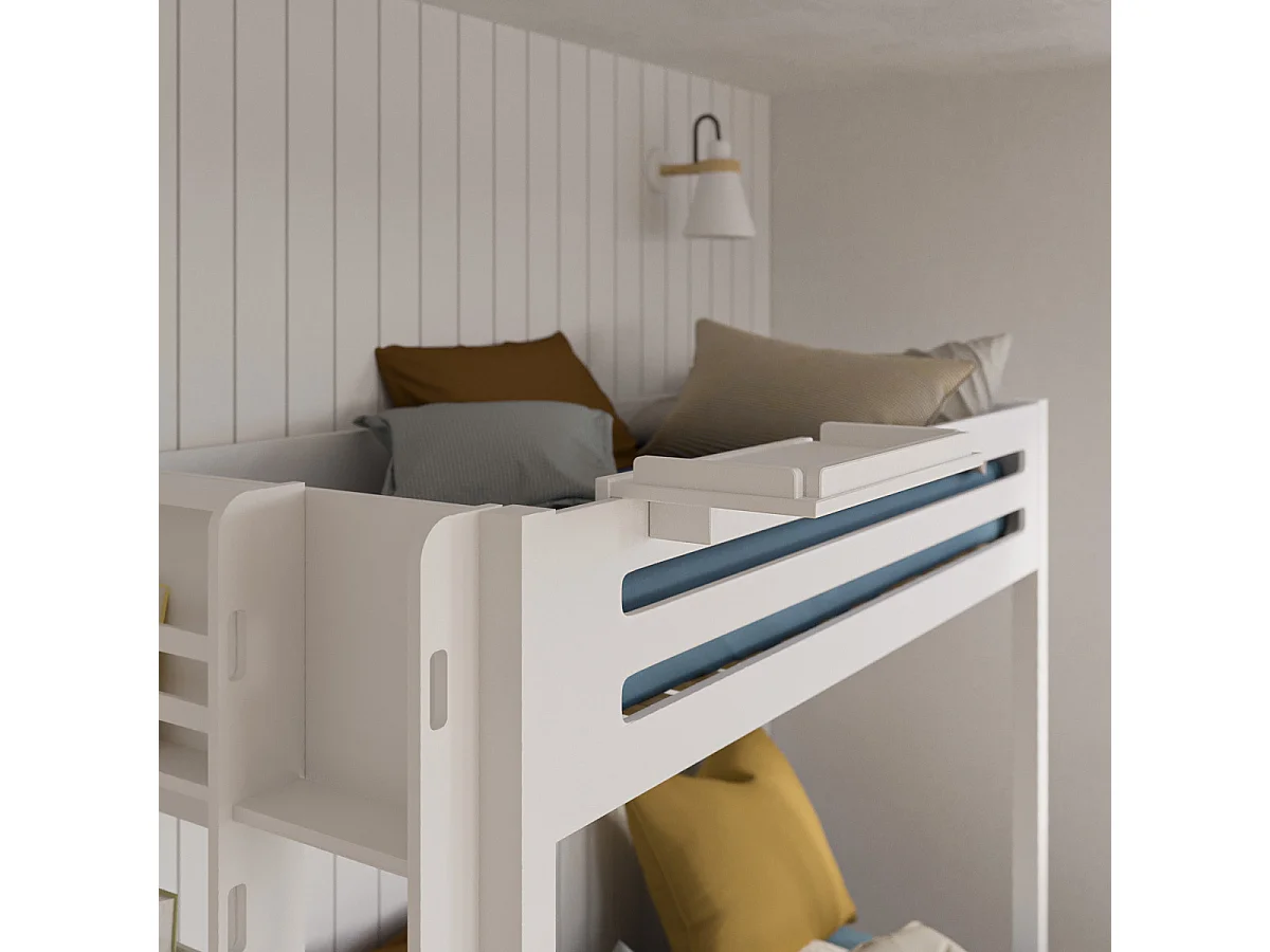 Tablette chevet XL pour lit  bois massif bois ARES