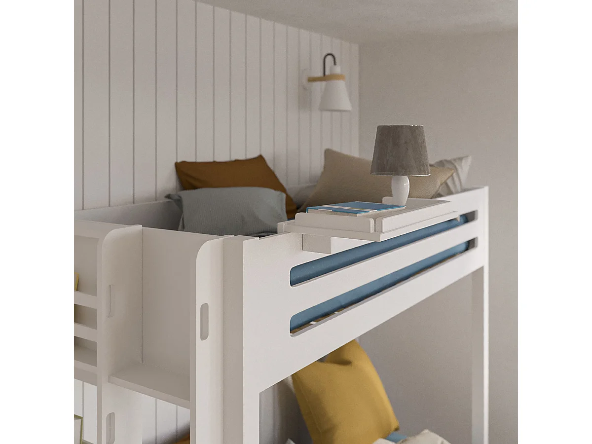 Tablette chevet XL pour lit  bois massif bois ARES