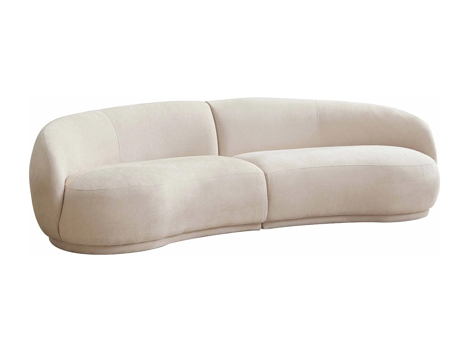 Canapé en tissu beige 3 places L 266 cm