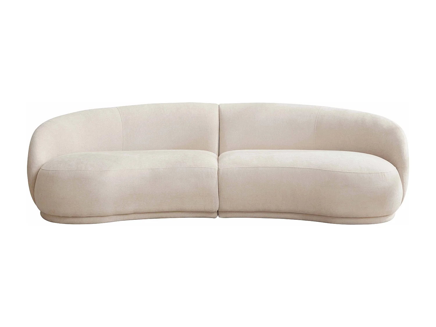 Canapé en tissu beige 3 places L 266 cm