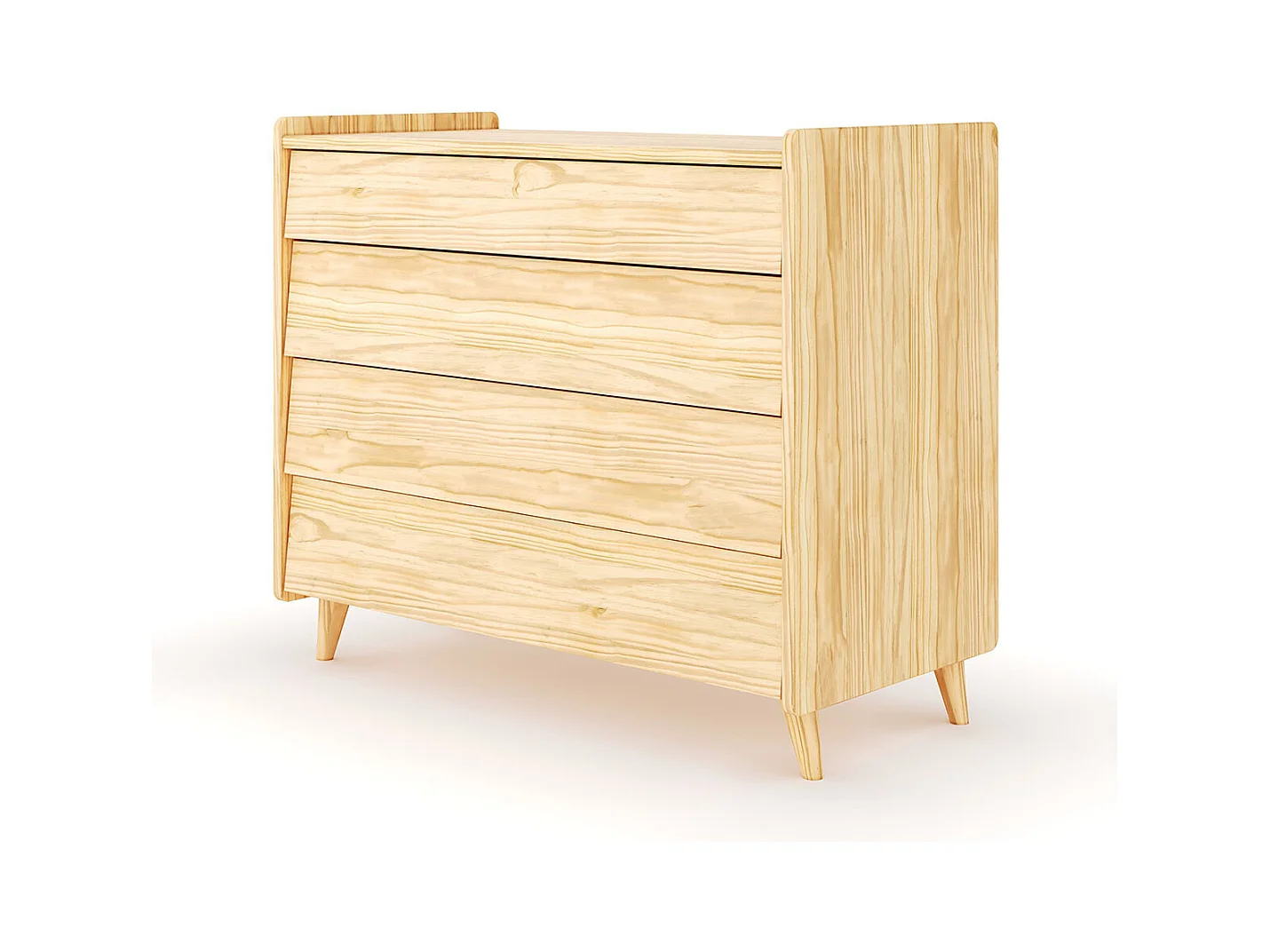 Commode 4 tiroirs  bois massif bois PETER