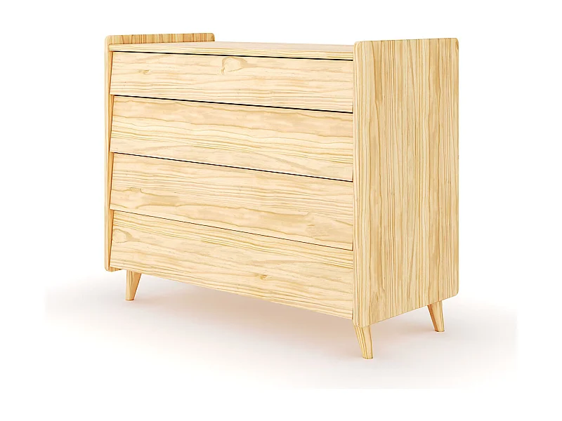 Commode 4 tiroirs  bois massif bois PETER