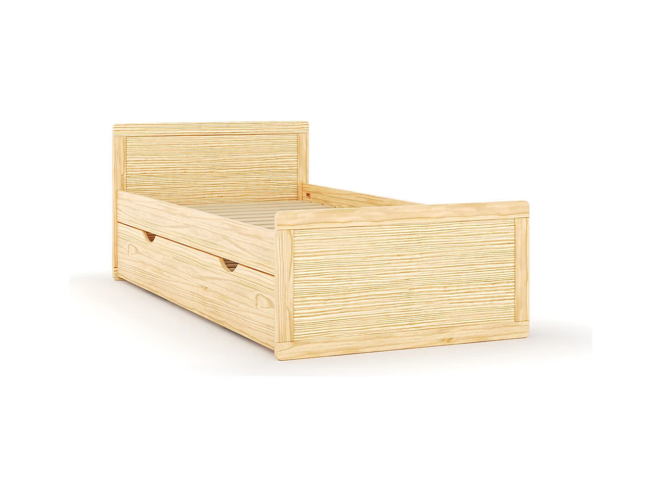 Lit enfant gigogne 90x190 cm bois massif bois PETER