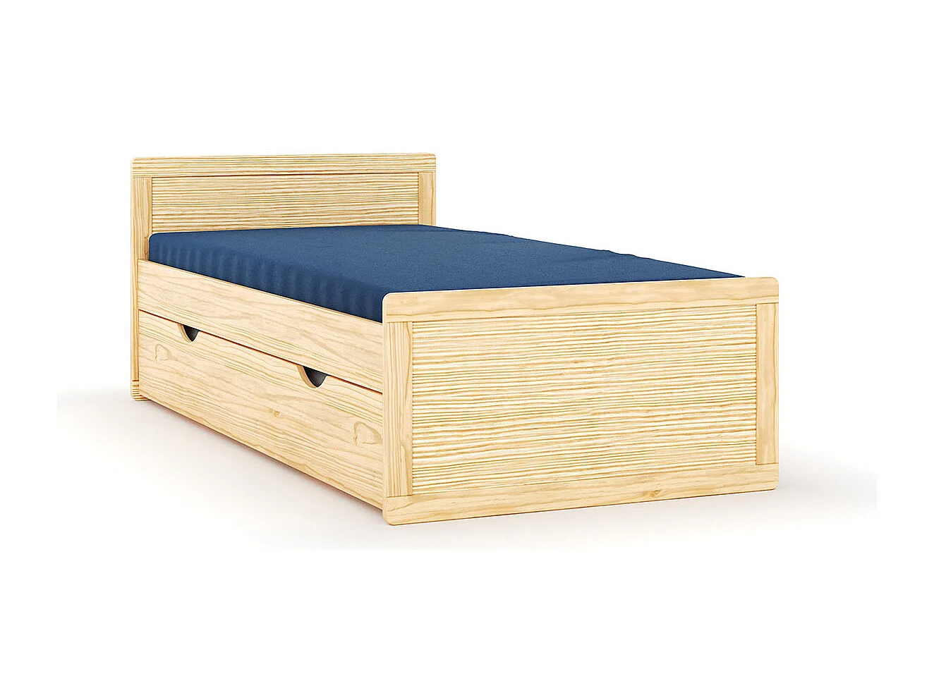 Lit enfant gigogne 90x190 cm bois massif bois PETER