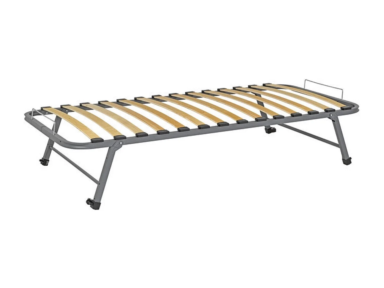 Lit gigogne 80x200 cm bois massif blanc et bois LEO