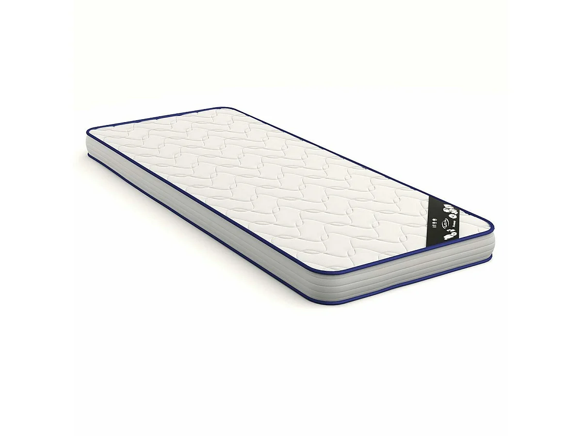 Pack lit gigogne avec matelas 80x200 cm bois massif bois LEO