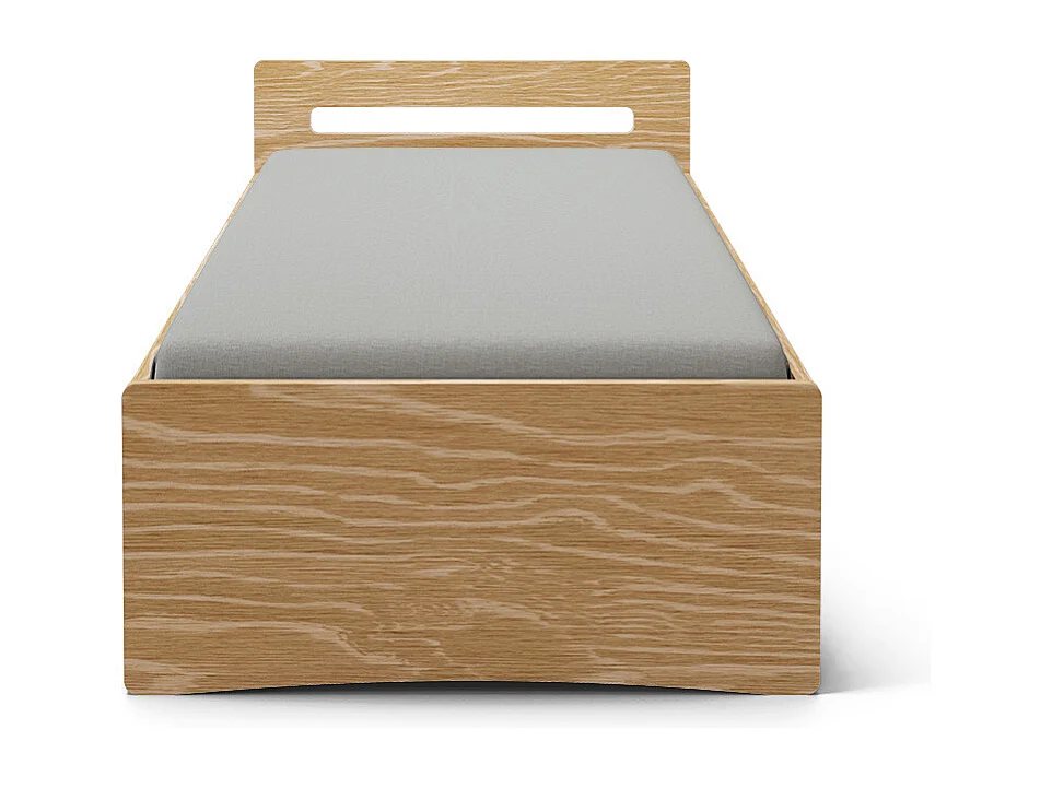 Pack lit gigogne avec matelas 80x200 cm bois massif bois LEO