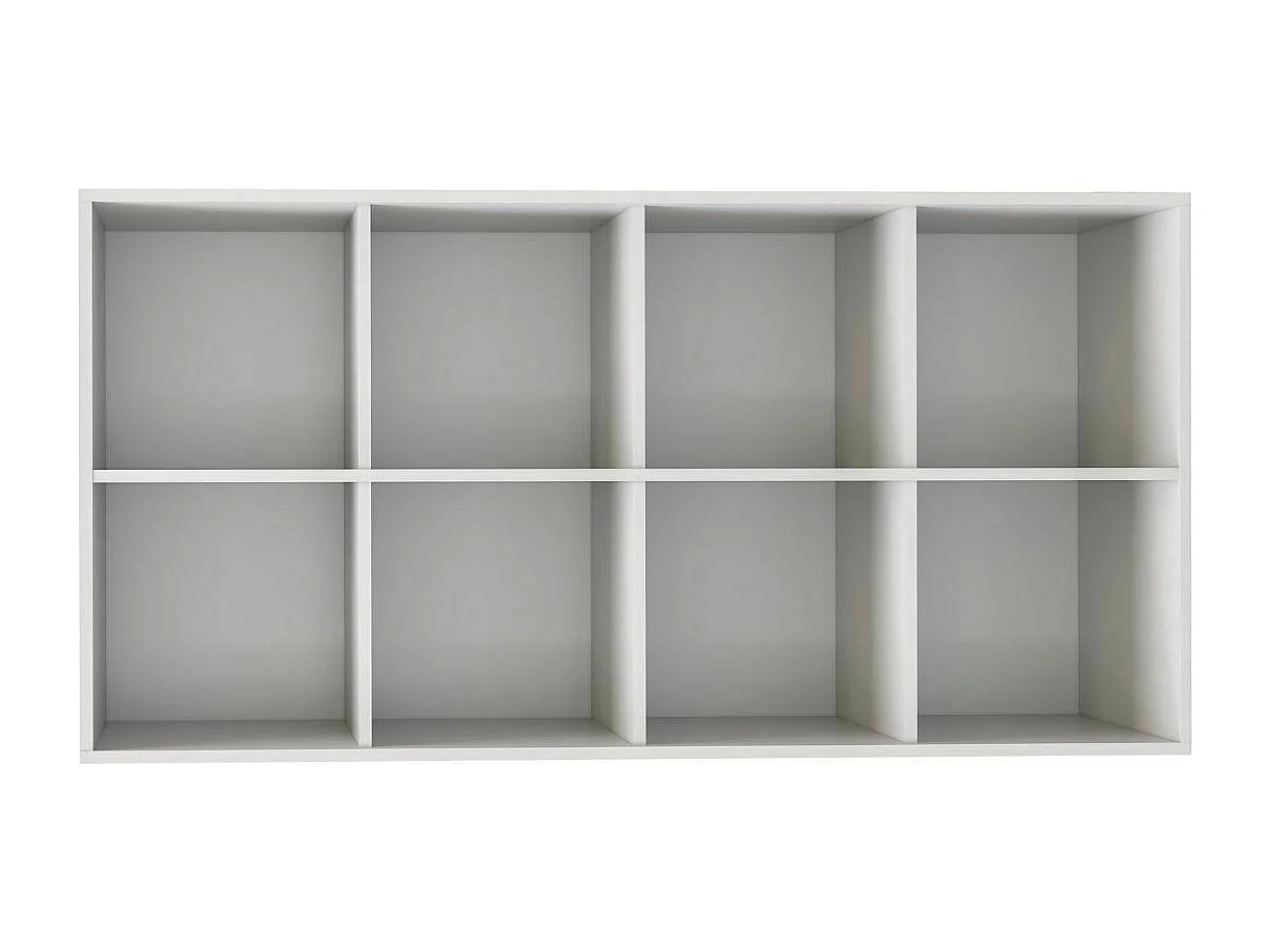 Meuble de rangement 8 cases  panneaux de fibres blanc KENAN