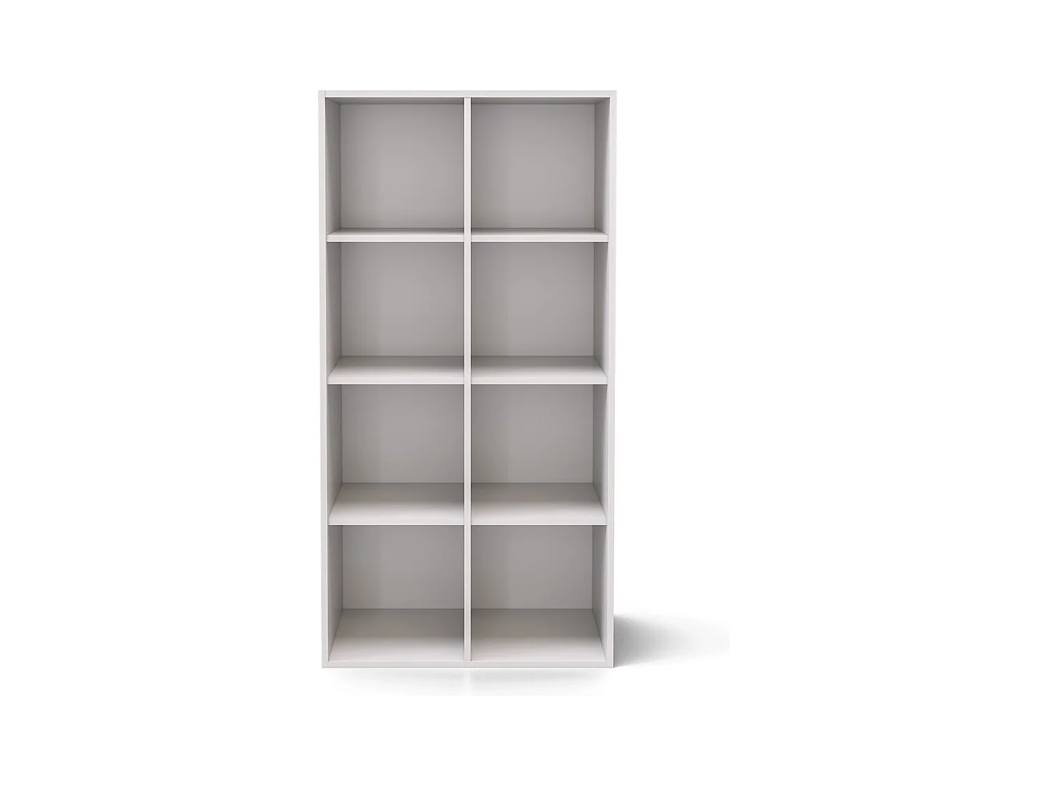 Meuble de rangement 8 cases  panneaux de fibres blanc KENAN