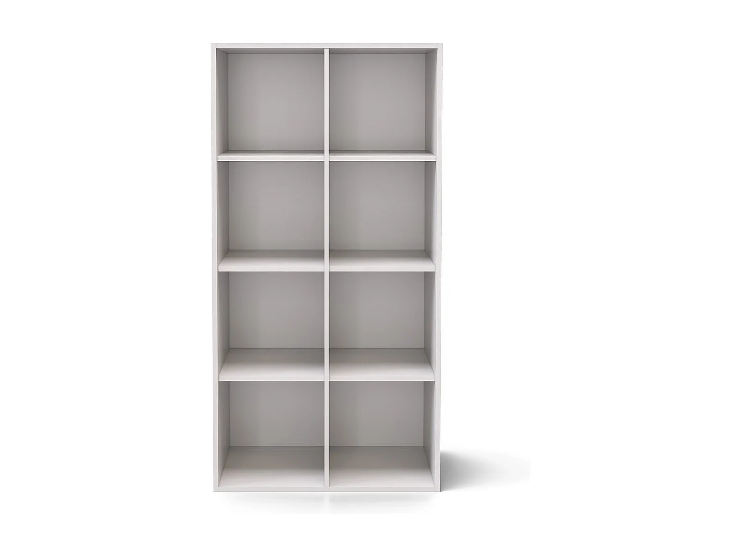 Meuble de rangement 8 cases  panneaux de fibres blanc KENAN