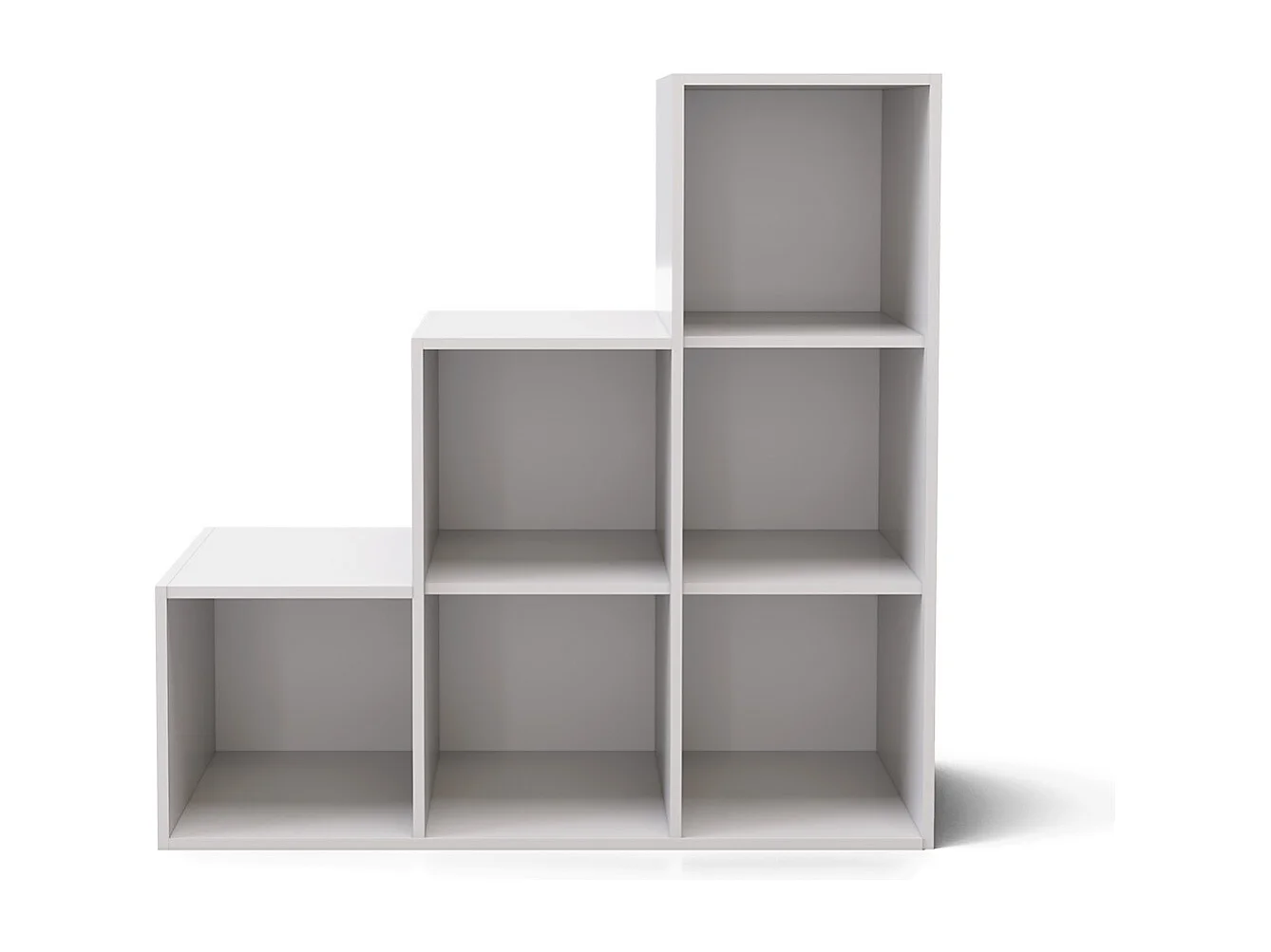 Meuble de rangement escalier  panneaux de fibres blanc KENAN