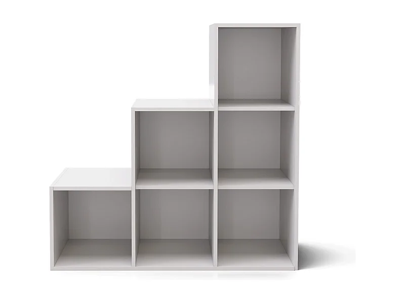 Meuble de rangement escalier  panneaux de fibres blanc KENAN