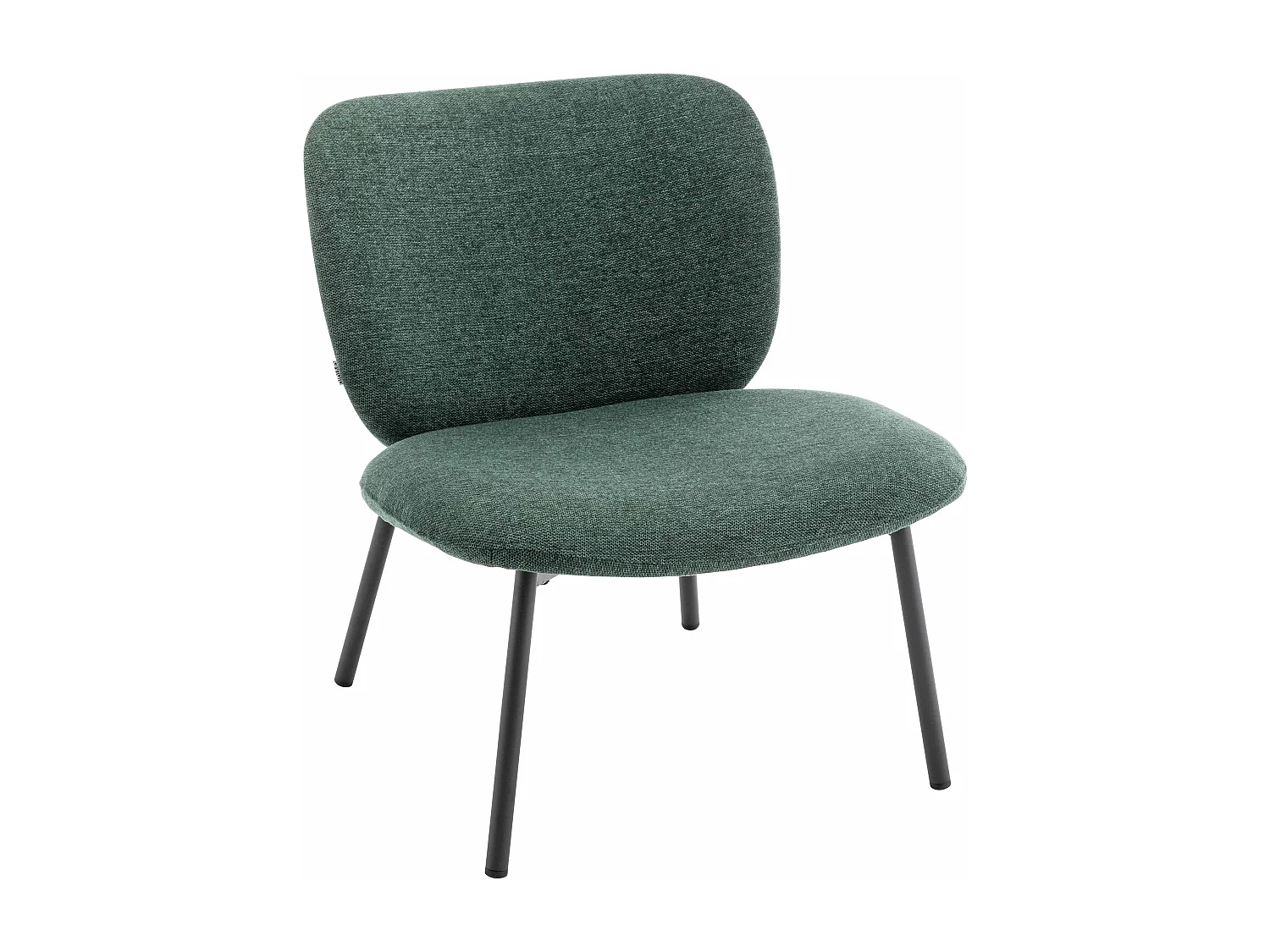 Lot de 2 fauteuils relax en acier et tissu vert foncé