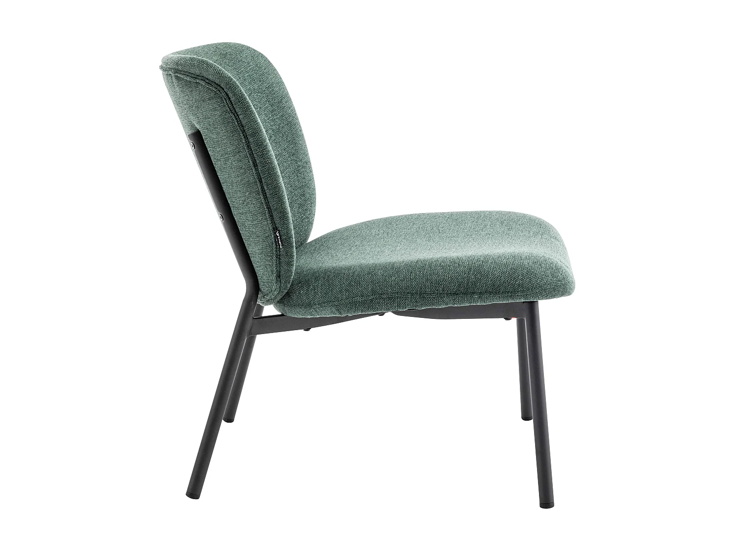 Lot de 2 fauteuils relax en acier et tissu vert foncé