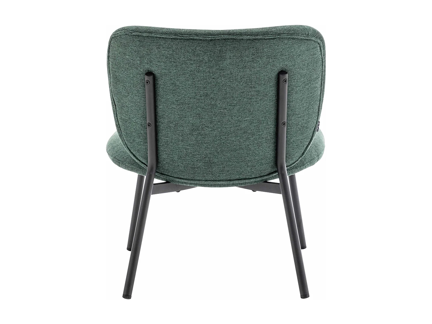 Lot de 2 fauteuils relax en acier et tissu vert foncé