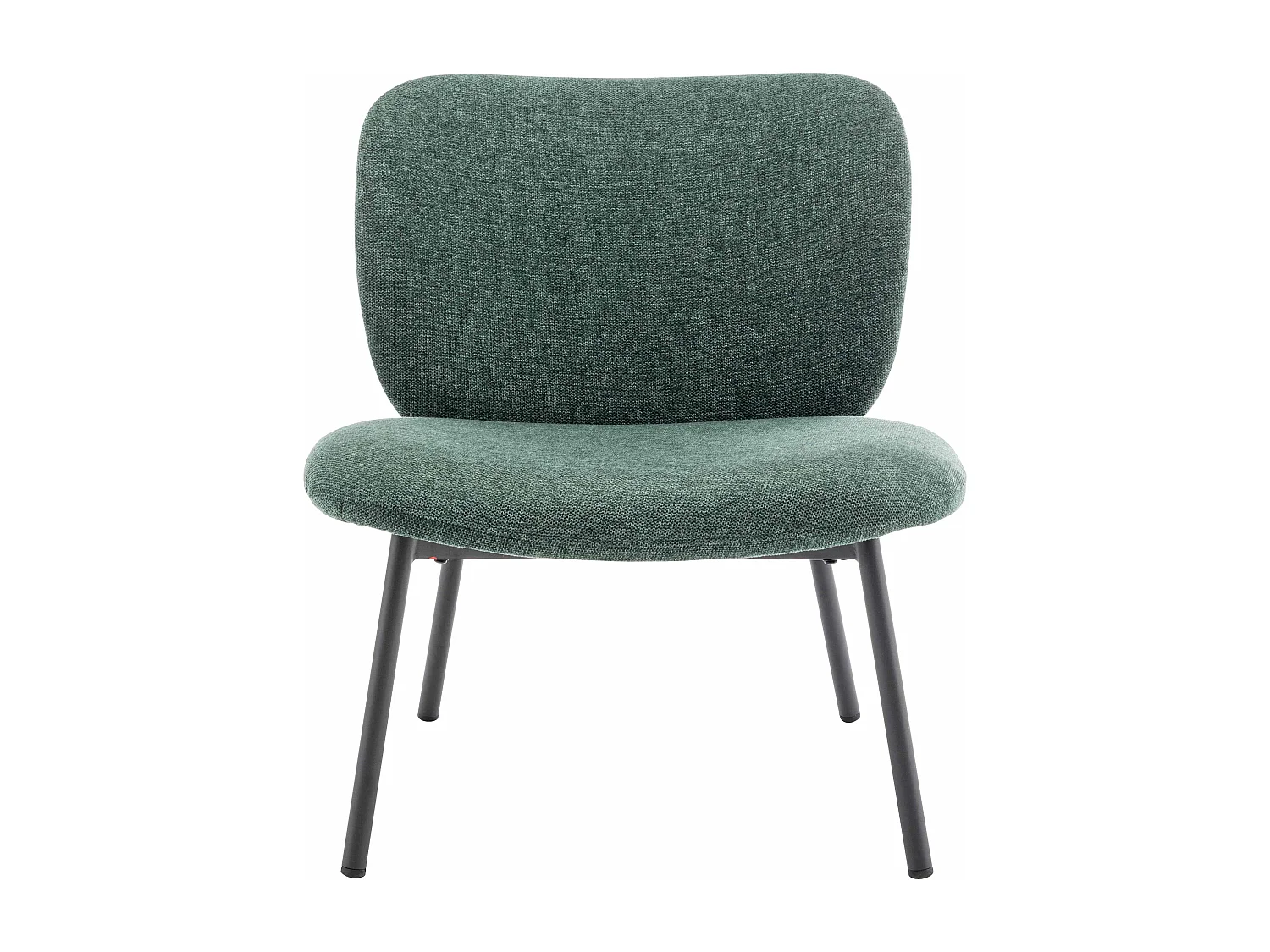 Lot de 2 fauteuils relax en acier et tissu vert foncé