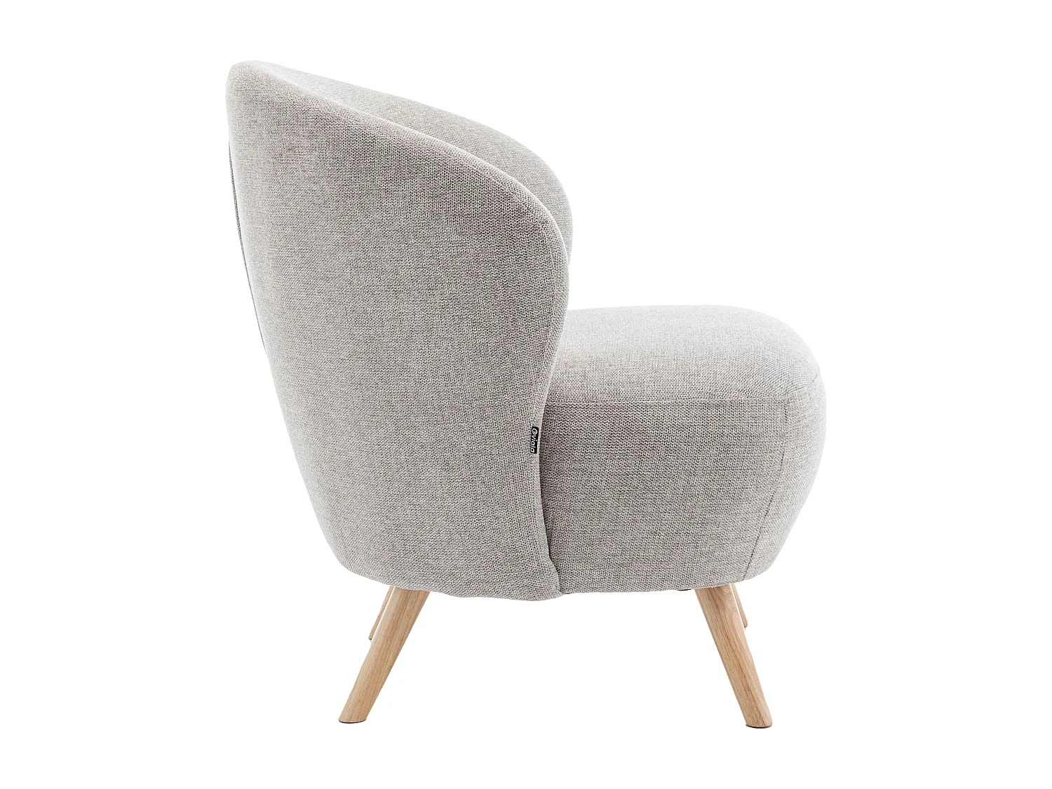 Fauteuil relax en bois et tissu beige