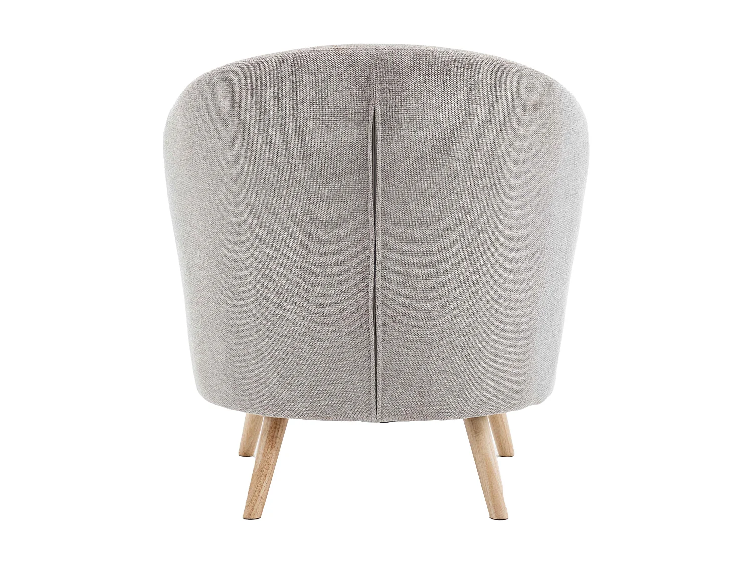 Fauteuil relax en bois et tissu beige