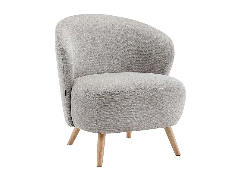 Fauteuil relax en bois et tissu beige