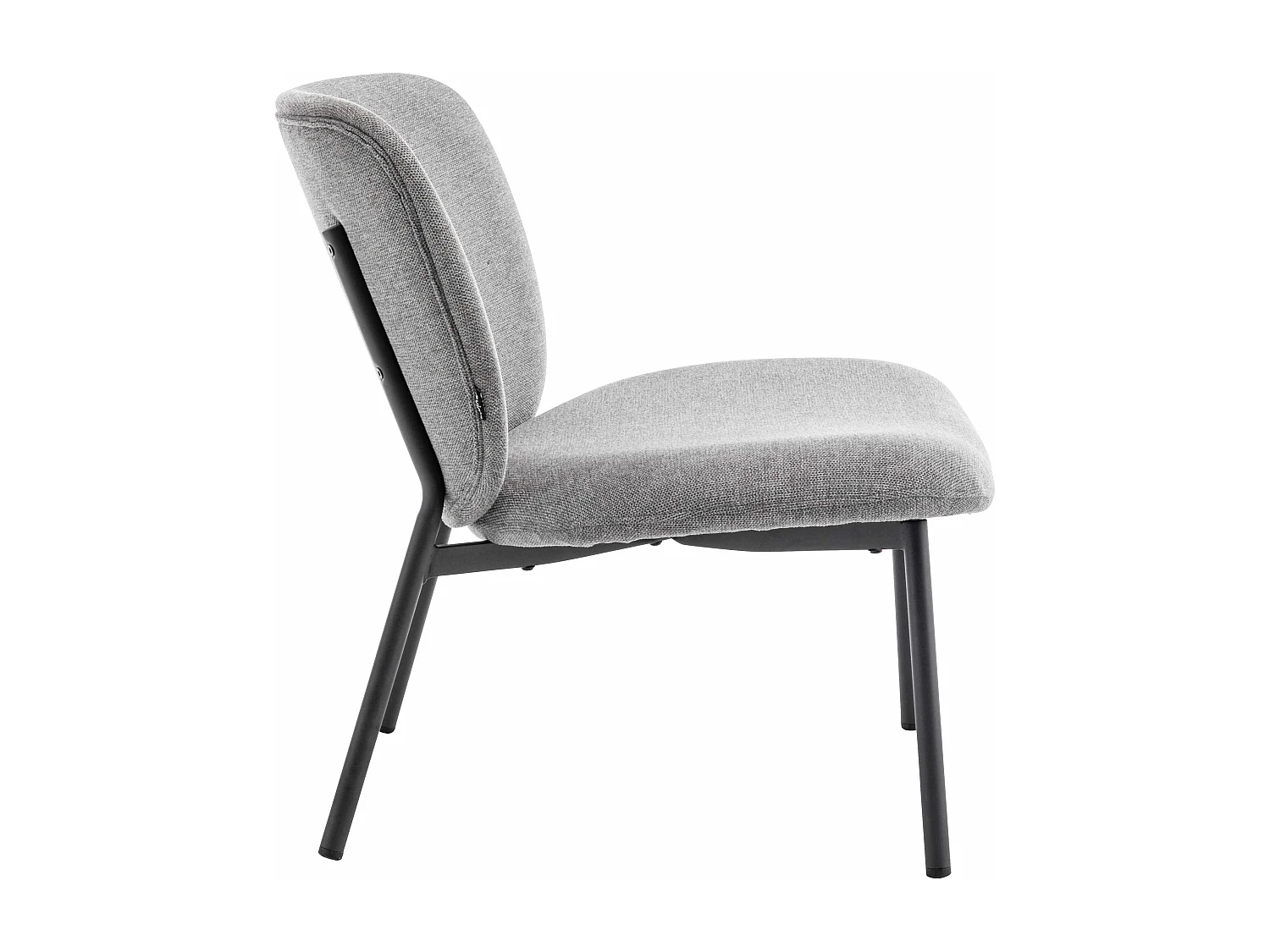 Lot de 2 fauteuils relax en acier et tissu gris foncé