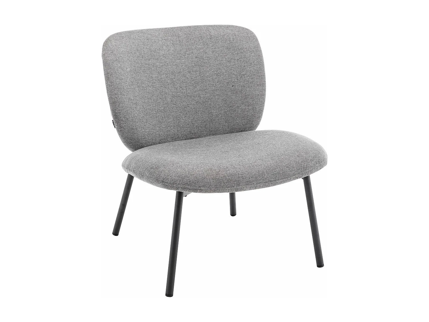 Lot de 2 fauteuils relax en acier et tissu gris foncé