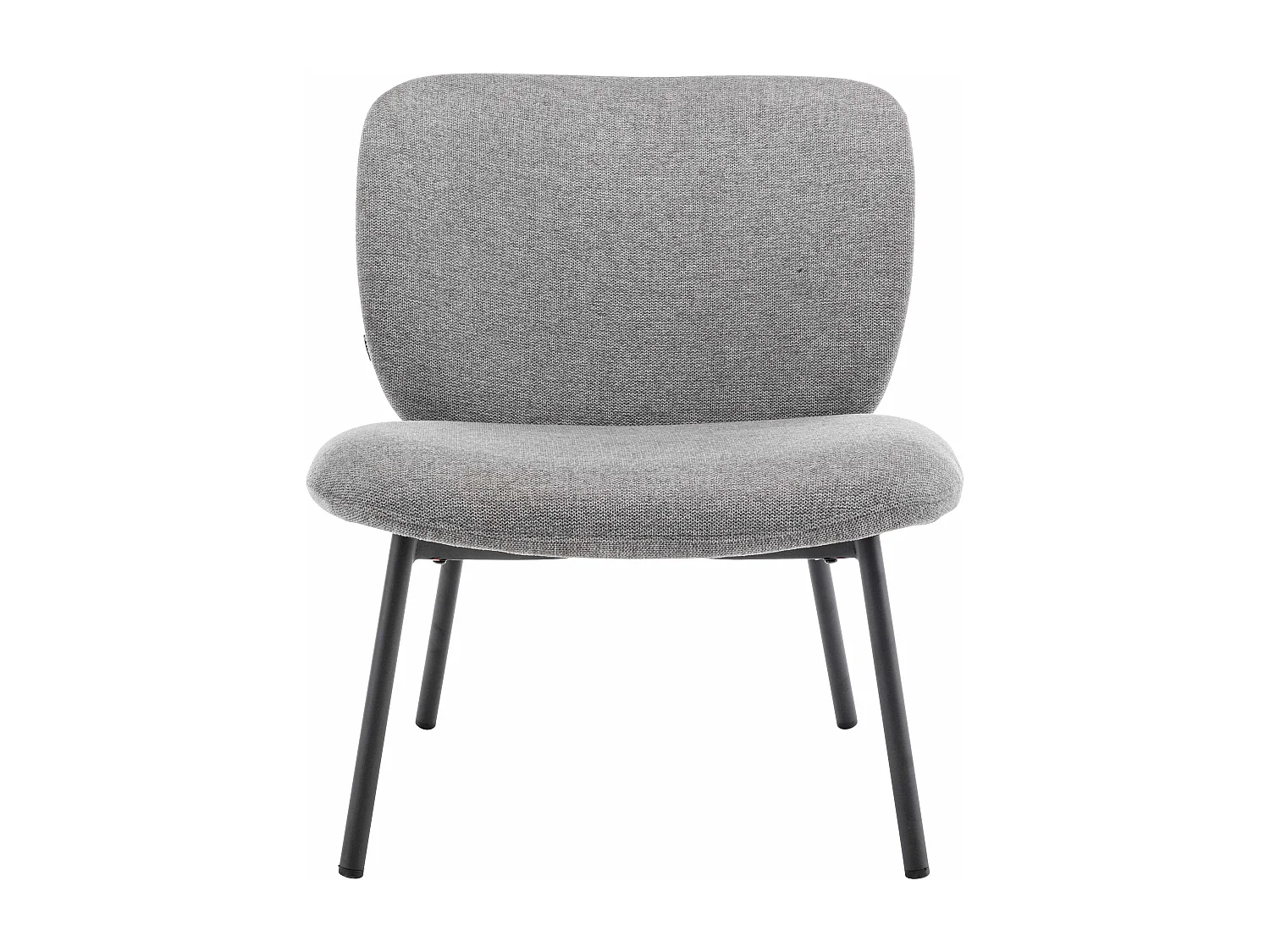 Lot de 2 fauteuils relax en acier et tissu gris foncé
