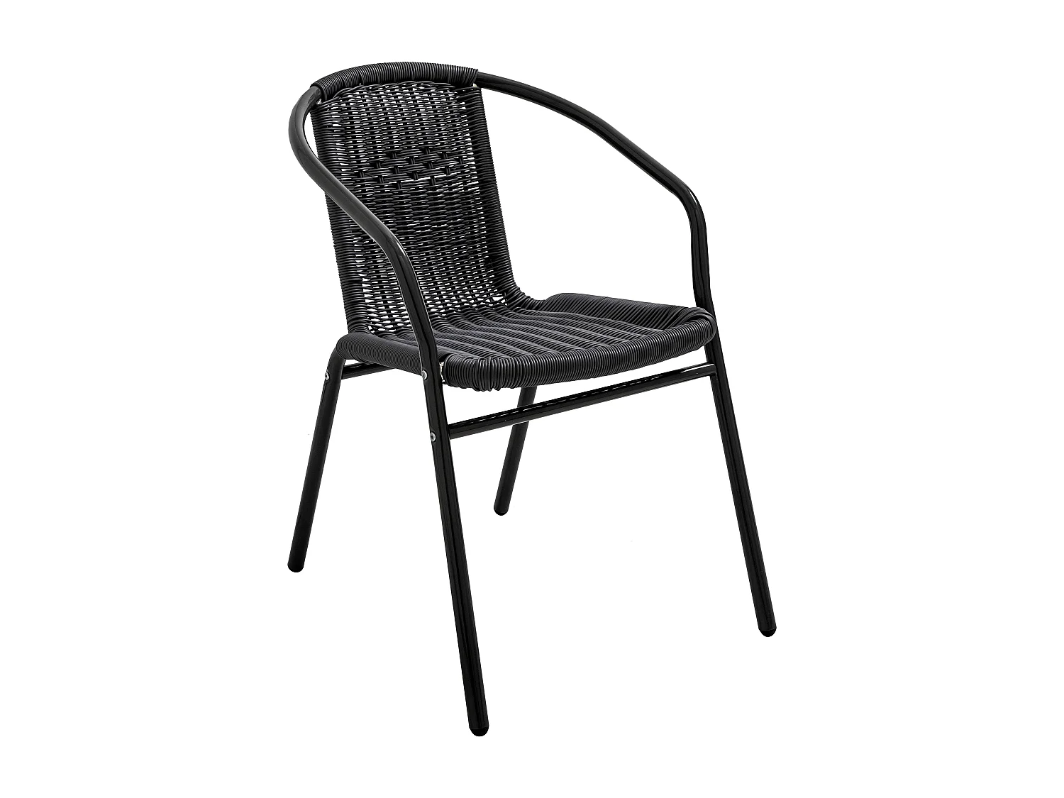 Chaise de jardin aluminium et résine noire