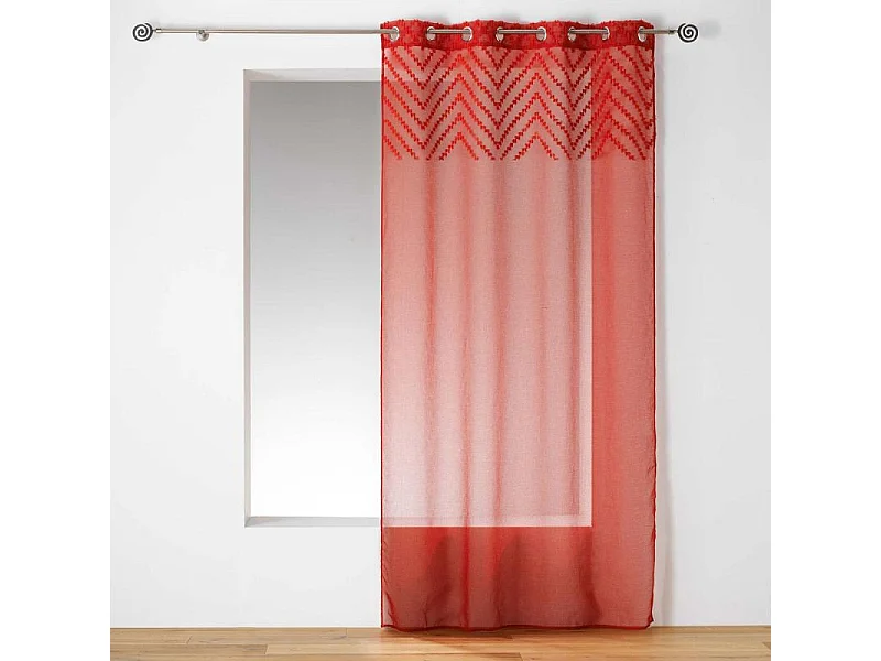 Rideau Voilage à Oeillets "Sahara Top" 140x240cm Terracotta