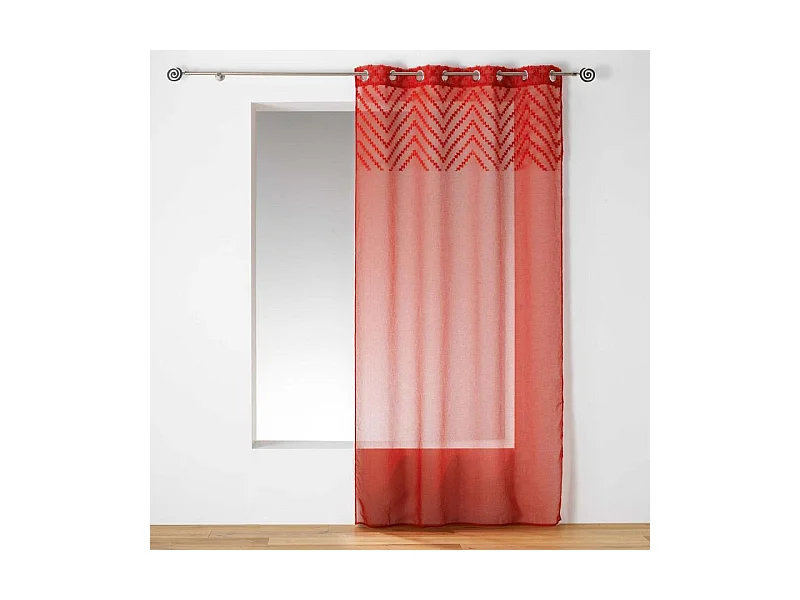 Rideau Voilage à Oeillets "Sahara Top" 140x240cm Terracotta