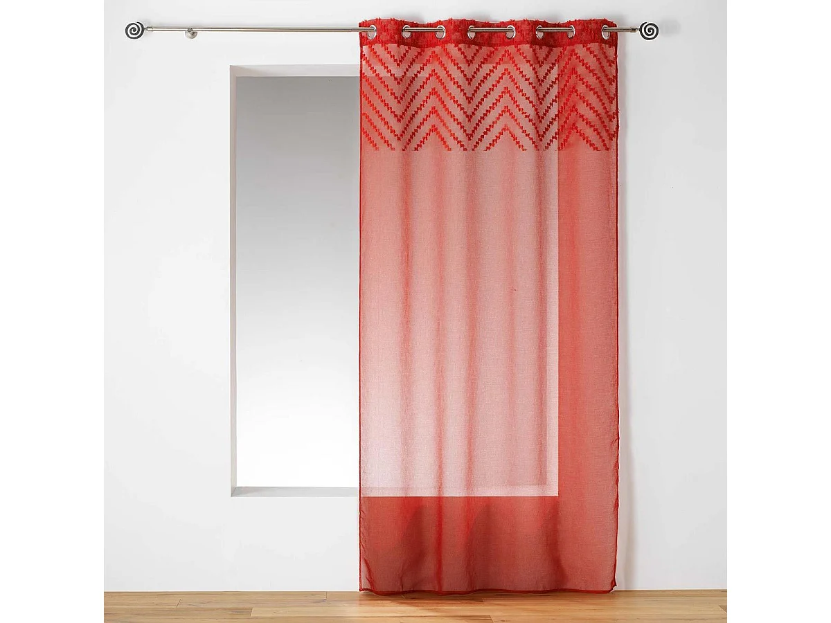 Rideau Voilage à Oeillets "Sahara Top" 140x240cm Terracotta