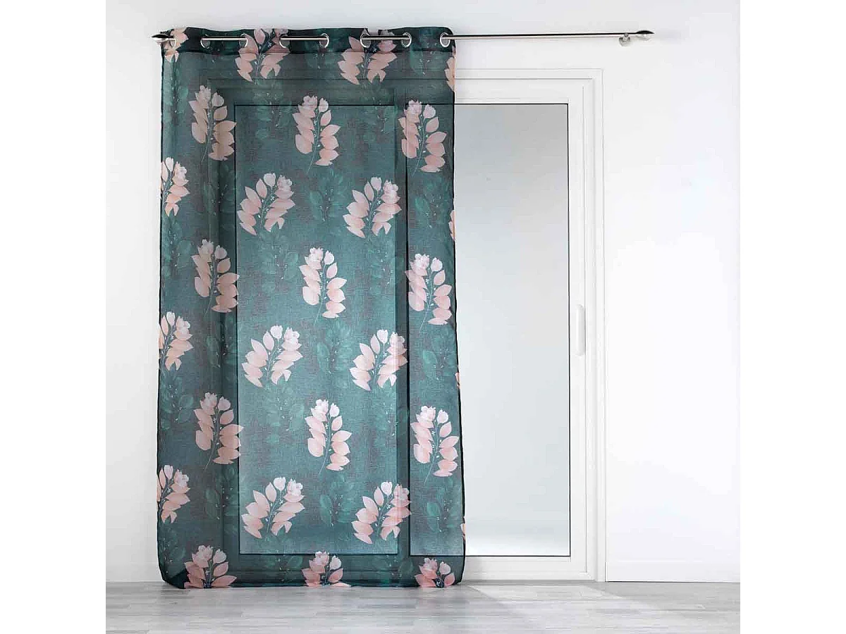 Rideau Voilage à Œillets "Belline" 140x240cm Émeraude