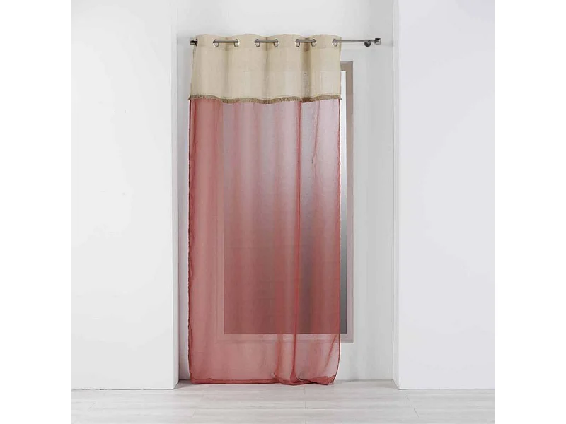 Rideau Voilage à Œillets "Greenybel" 140x240cm Terracotta