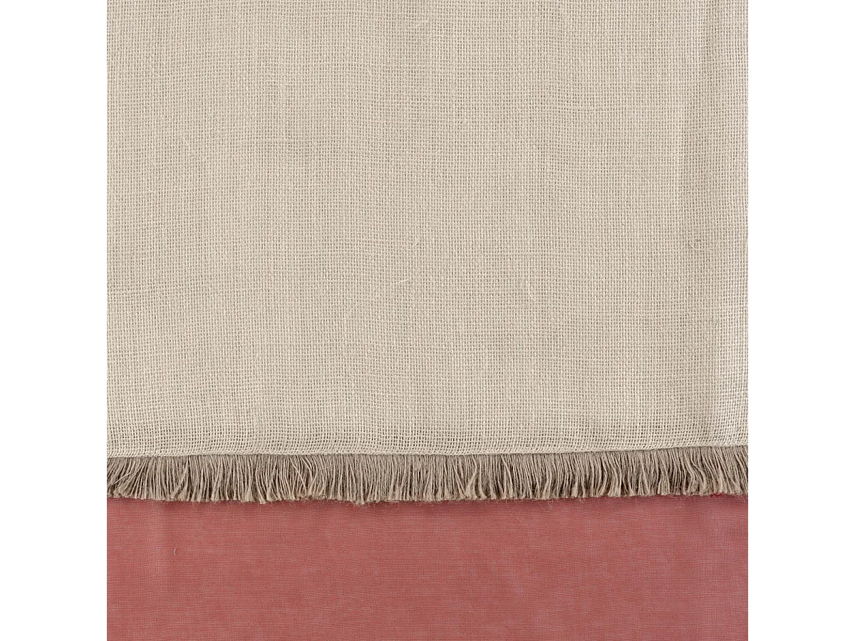 Rideau Voilage à Œillets "Greenybel" 140x240cm Terracotta