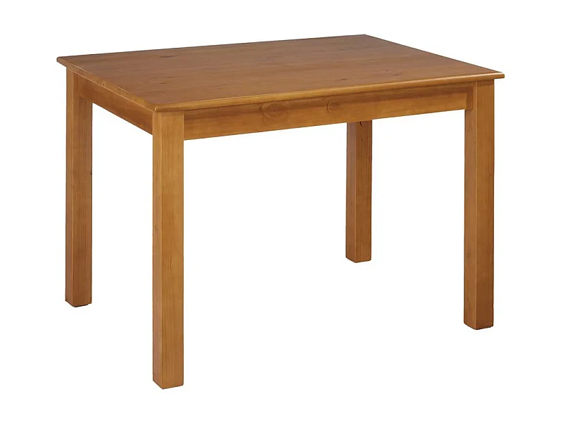 Table à manger / table repas en pin massif coloris cerisier - L. 120 x P. 80 x H. 73 cm