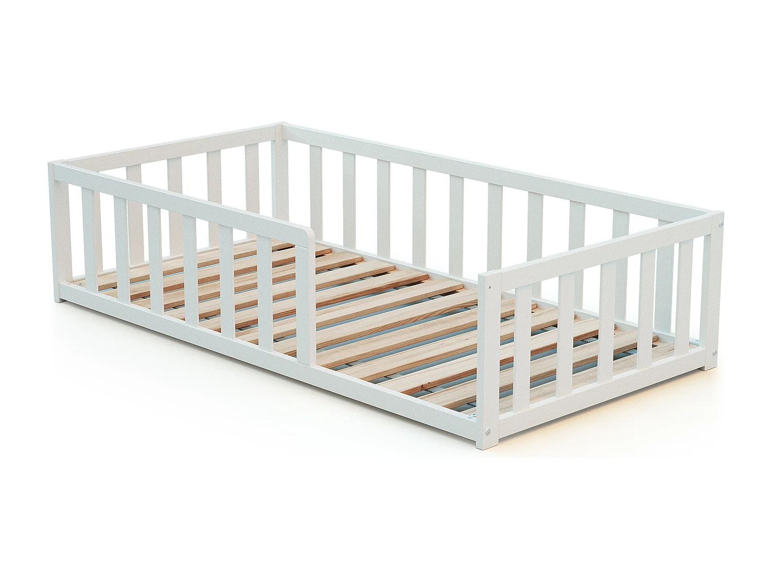 Cama de chão de madeira Branco 70 x 140 cm KAÏA