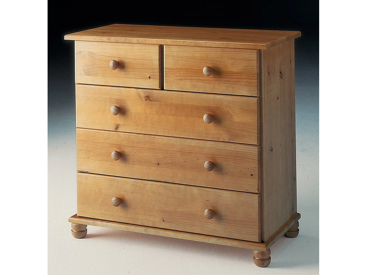 Commode / Meuble de rangement en pin massif coloris Miel - L. 78 x P. 39 x H. 81 cm