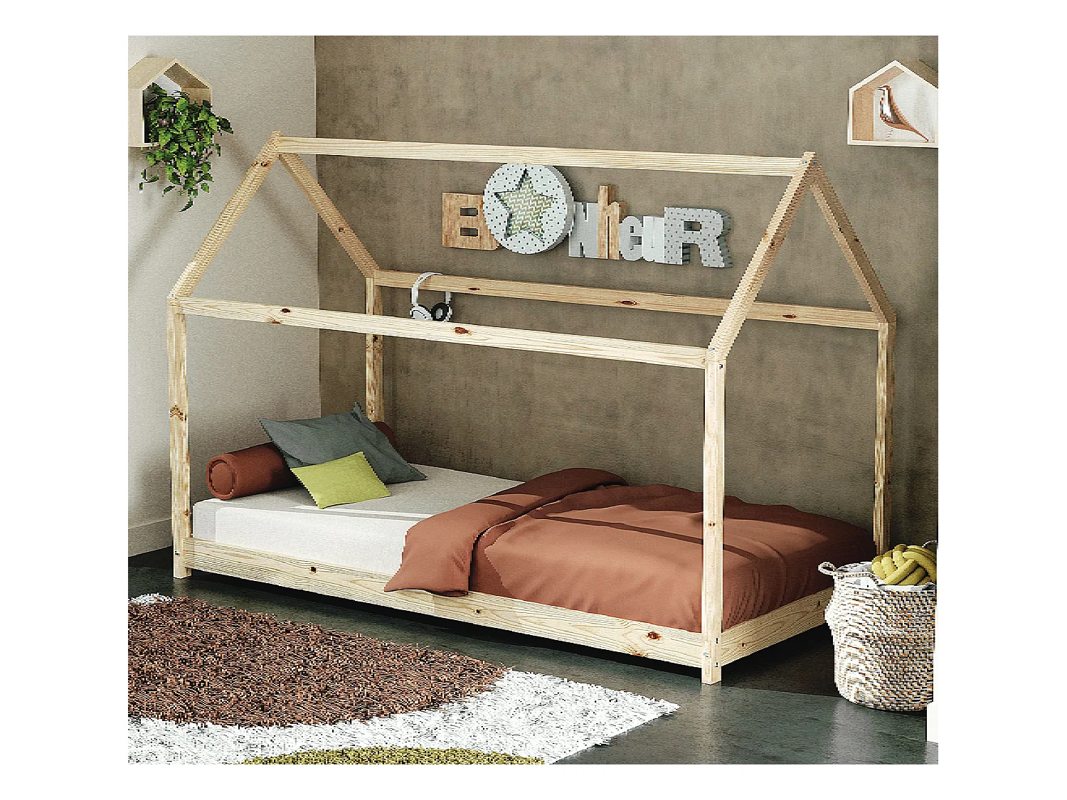 Babybett Kabine 90x190 Holz