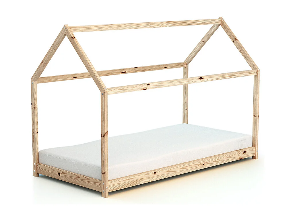 Lit Cabane enfant 90 x 190 en bois