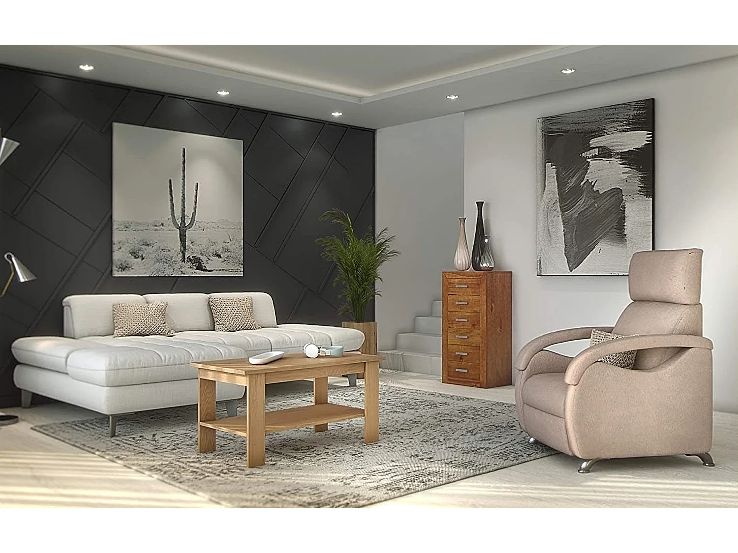 Chiffonnier Meuble de rangement en pin massif coloris cerisier - L. 50 x P. 40 x H. 102 cm