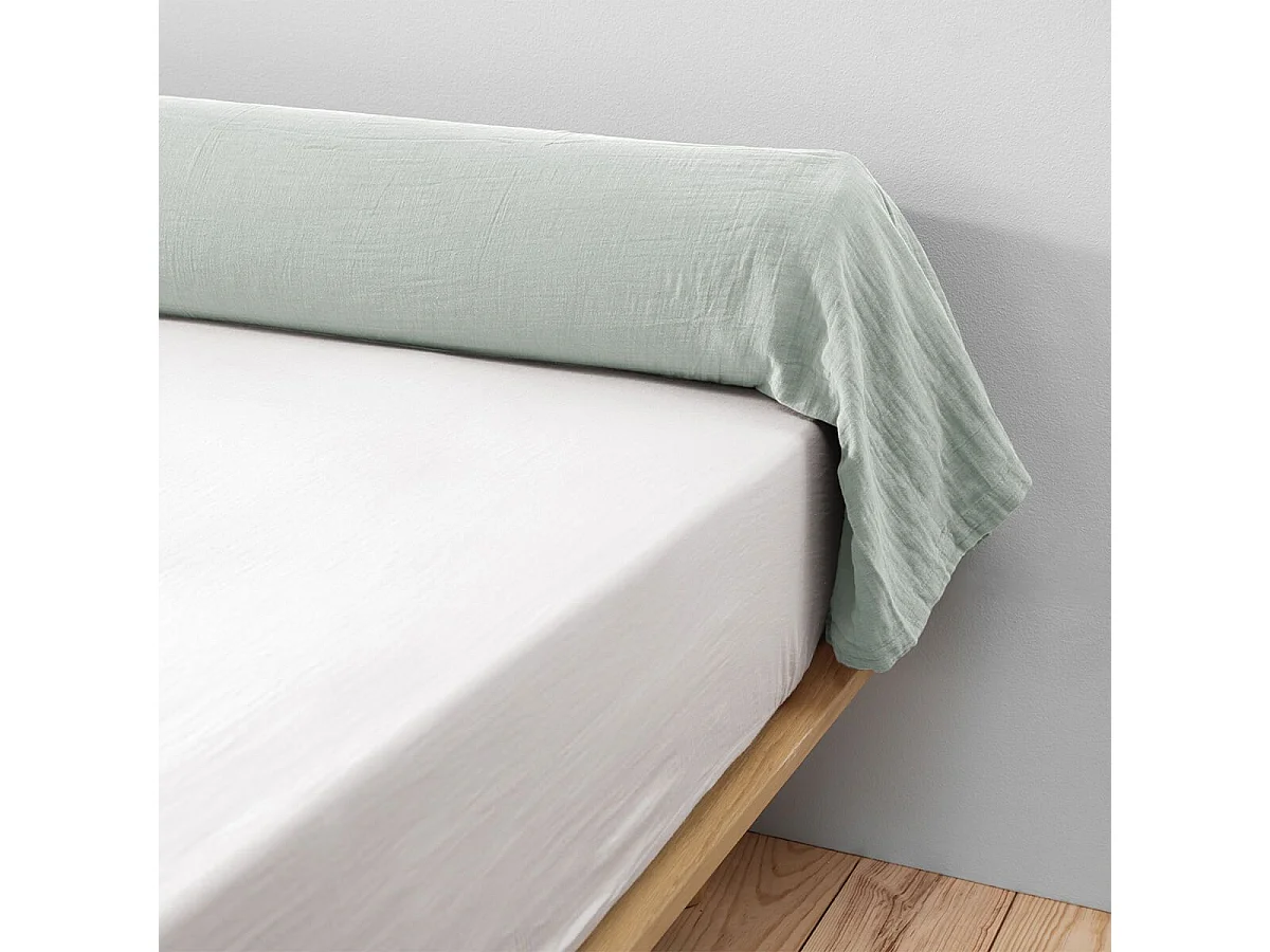 OUREA - Taie de Traversin 43x185cm Gaze de Coton Eucalyptus