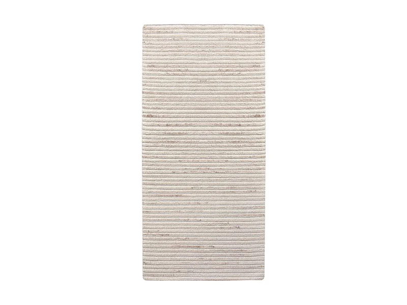 MALAG - Tapis de couloir Laine et Coton Touffeté à la Main 80x180 cm Beige