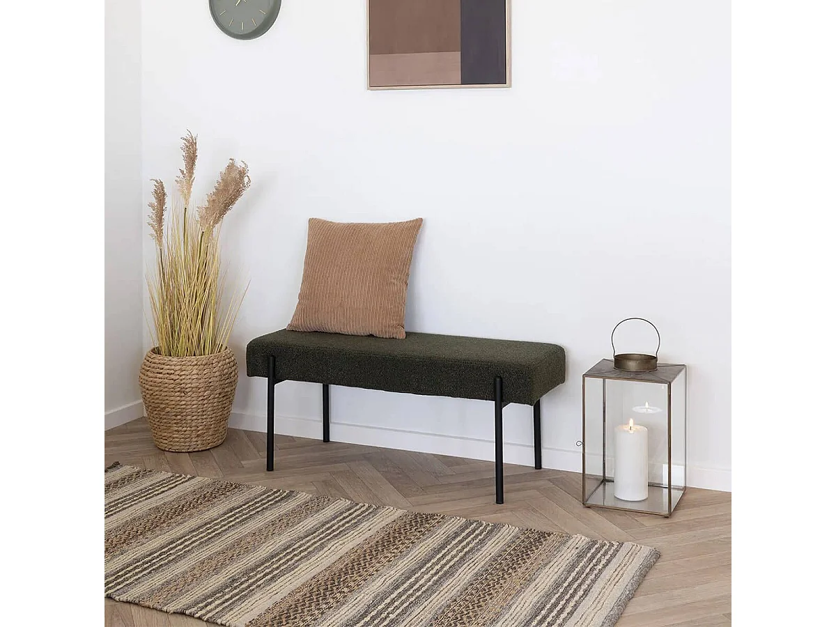 GUISPO - Tapis de couloir Jute et Laine Tissé à la Main 80x180 cm Beige et Marron